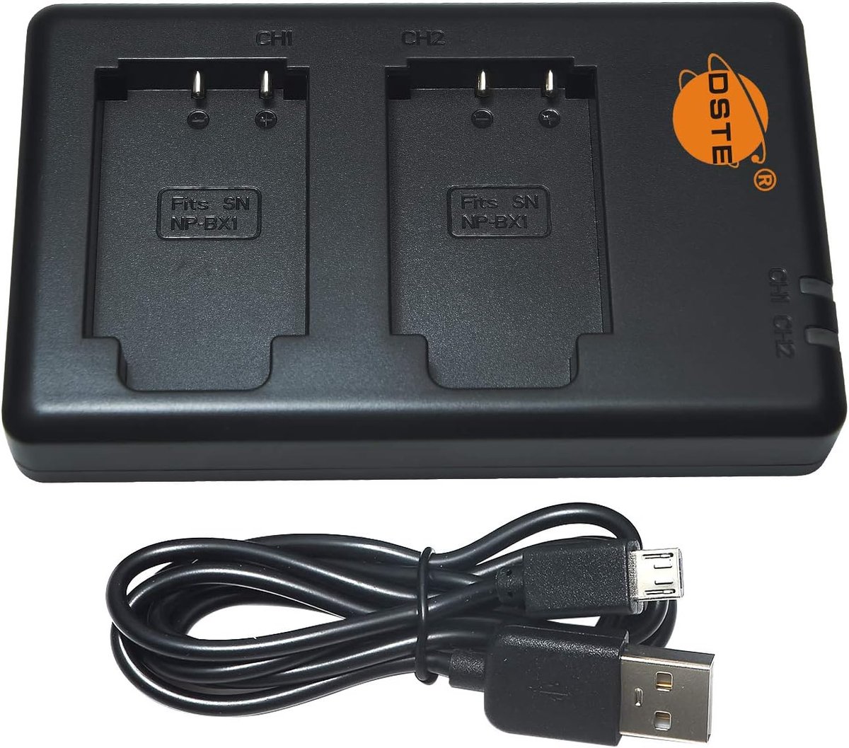 DSTE NP-BX1 Battery Dual Quick Charger Compatible for Cyber-Shot DSC-RX100 VII, HDR-CX405, HDR-GWP88VB, ZV1, ZV-1 - ShopVlot