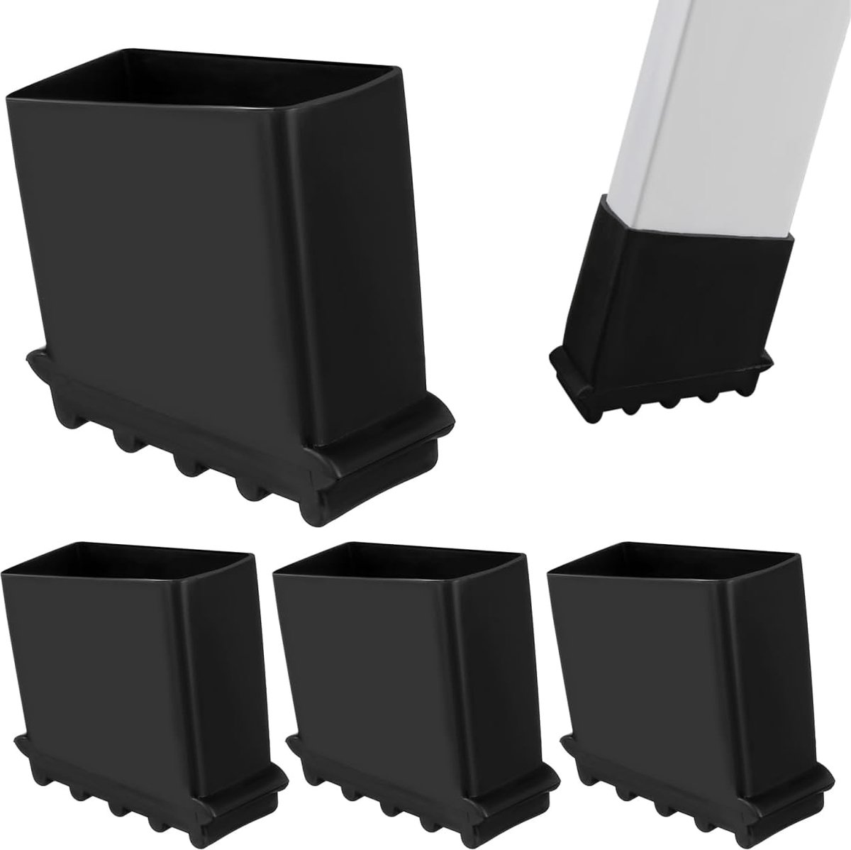 Laddervoeten set van 4 - rubber - slijtvast materiaal - niet-slip veiligheid - ShopVlot