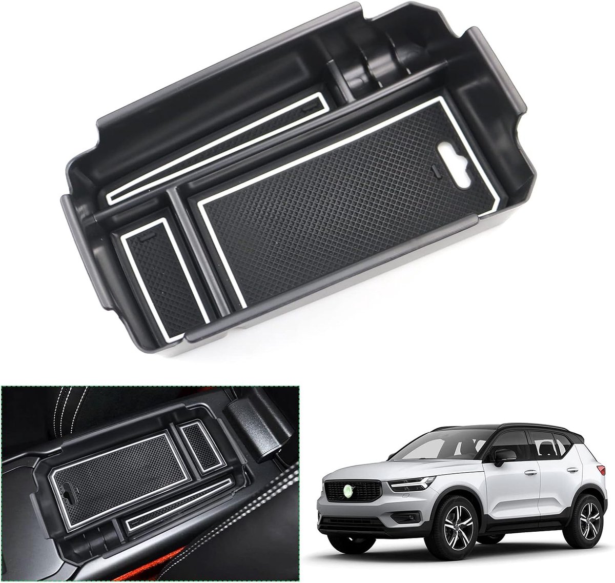 Center Console Opbergdoos XC40/C40 2018-2025 - ABS Kunststof - Extra Opbergruimte - Perfecte Organizer - ShopVlot