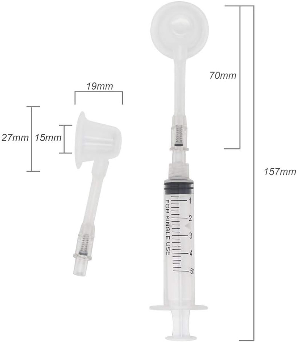Nipple sucker - voor het corrigeren van platte en omgekeerde tepels - met zuignapjes - ShopVlot
