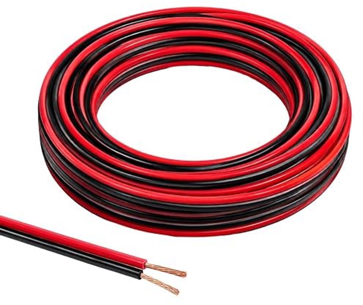 15 meter 22 AWG 2-aderige kabel - vertinde koperdraden - pvc-isolatie - geschikt voor ledstrips - ShopVlot