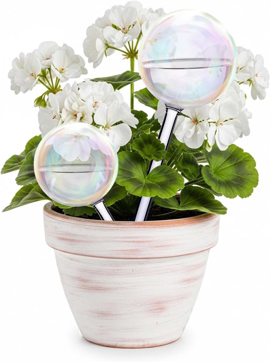 Waterbolletjes 2Pcs - Iriserend Glas - 180ml & 400ml - Automatisch Bewateringssysteem voor Planten - ShopVlot