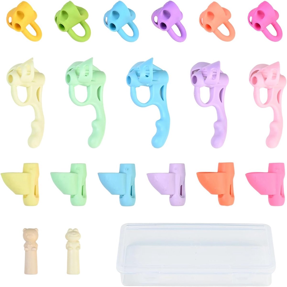 Pencil Handles voor kinderen - Ergonomisch ontwerp - 17 stuks - Verbetert handschrift en houding - ShopVlot