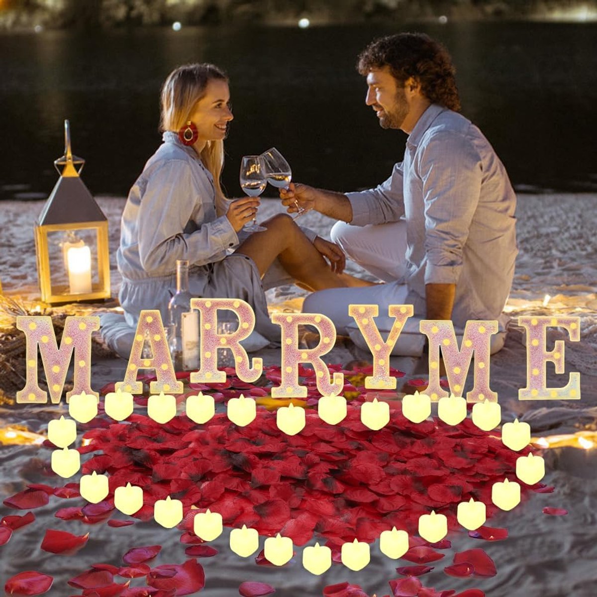 LED bruiloft decoratie - MARRY ME - sfeervolle verlichting - perfect voor ceremonies - ShopVlot