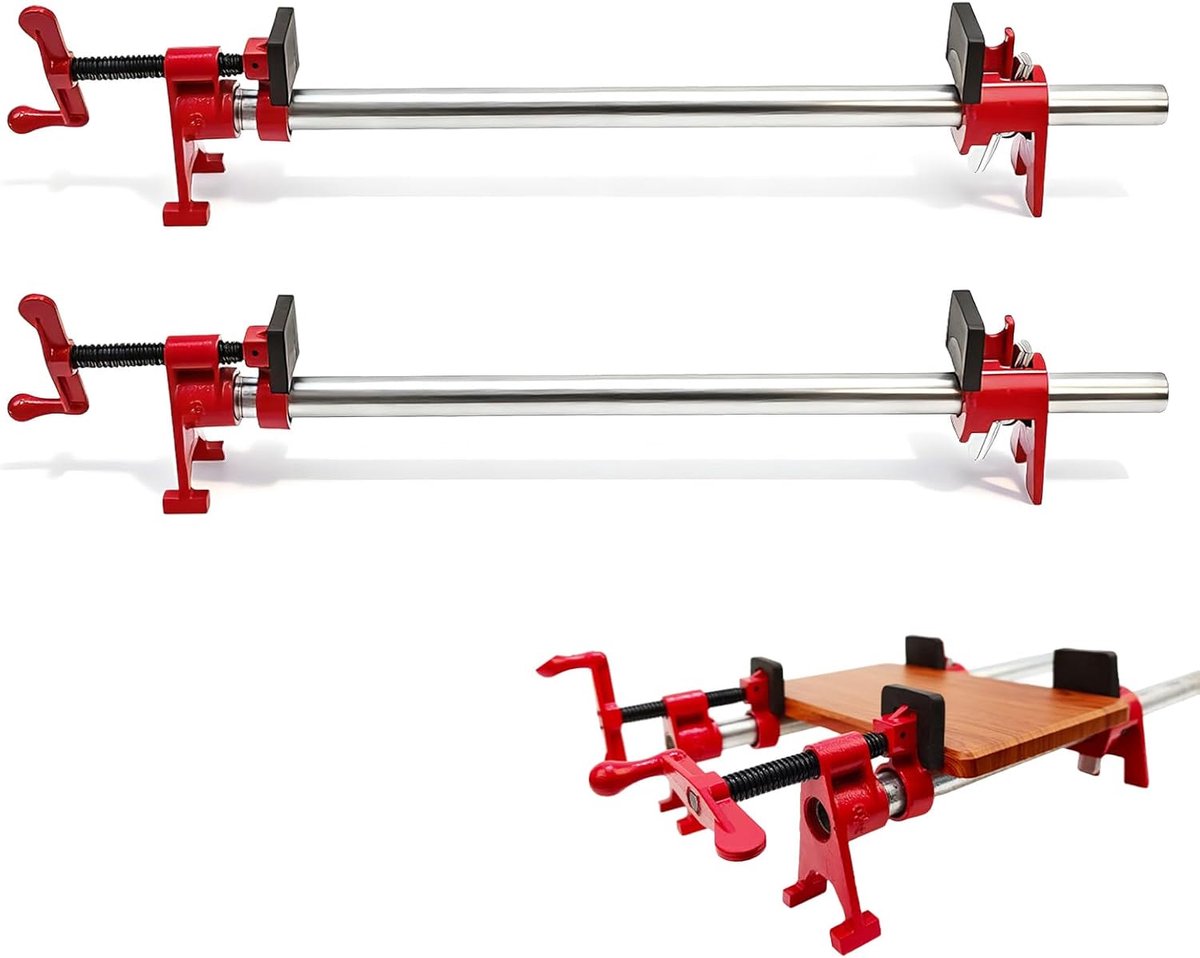 3/4 Inch Buis Schroefklemmen - Set van 4 Klemmen - Snelle Ontgrendeling - Ideaal voor Houtbewerking - ShopVlot