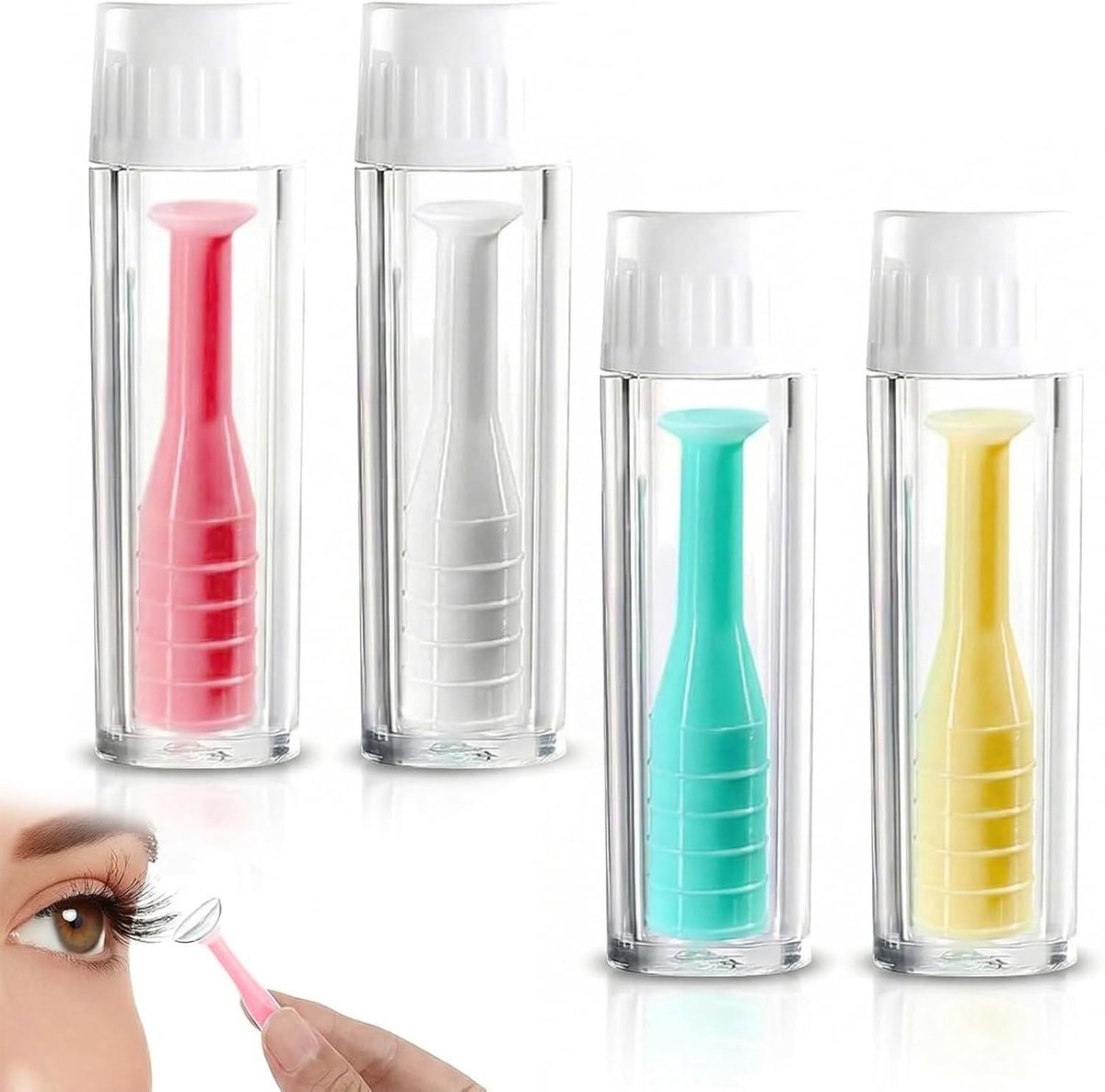 Contactlens-Applicator 4 Stuks - Zachte En Stijve Zuignap - Hypoallergeen Materiaal - ShopVlot