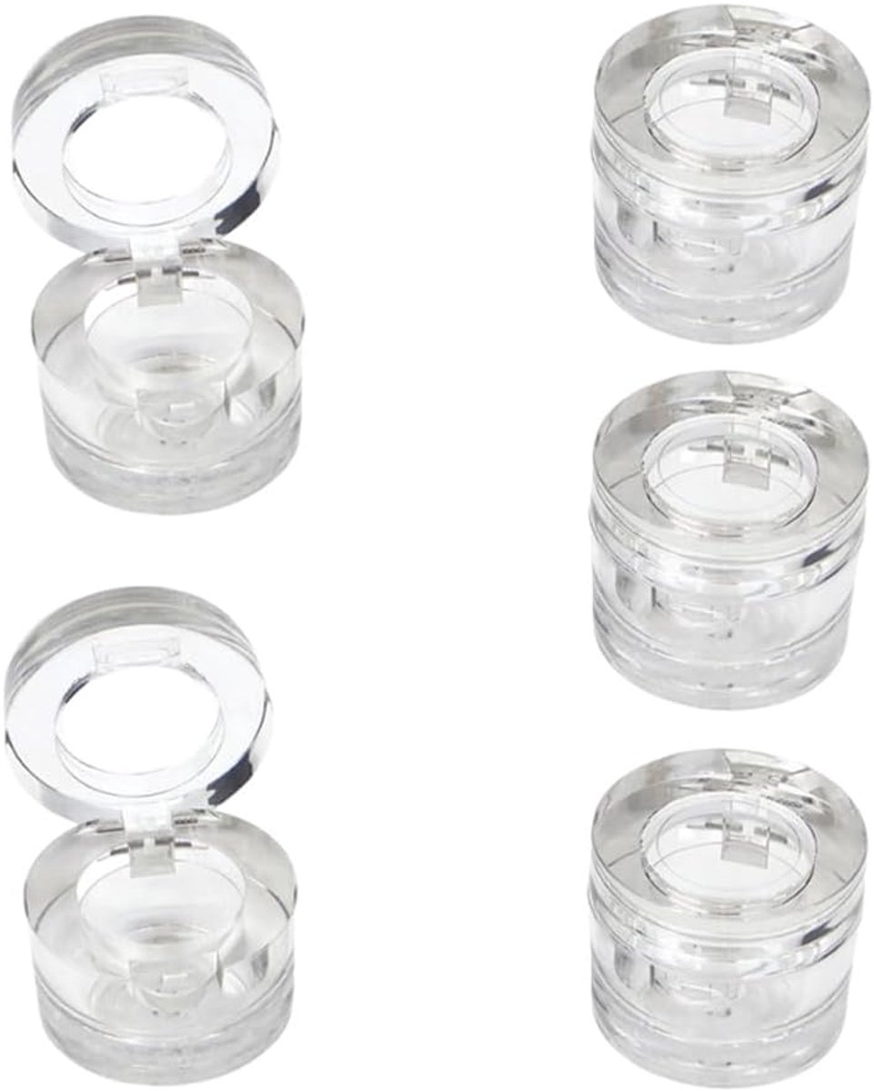 Cosmetic jar 5g - transparant plastic - ronde mini containers - ideaal voor make-up en verzorging - ShopVlot