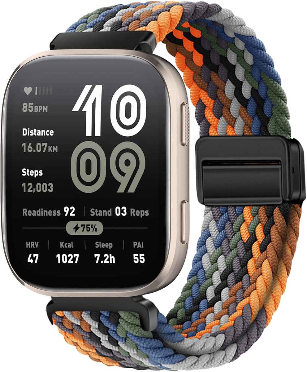 Horlogeband nylon - magnetische vervangband - camouflage - comfortabel voor Amazfit - ShopVlot