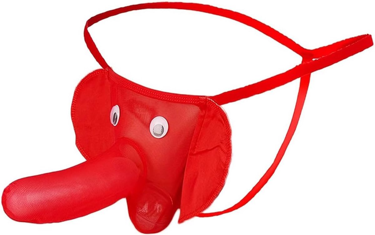 Mankini ondergoed voor mannen - transparant - sexy olifant ontwerp - ideaal voor feesten - ShopVlot