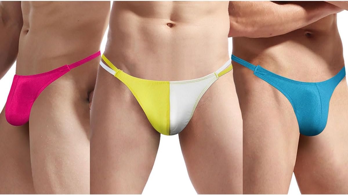 Mannen Thong Ondergoed - Lage Taille - Multikleur 3-pack - Ademend en Comfortabel - Perfect voor elke gelegenheid - ShopVlot