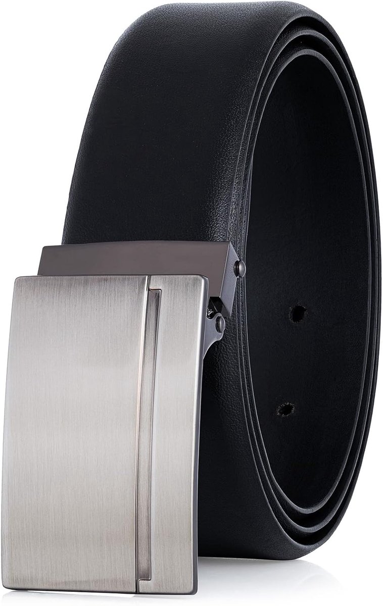 Leren riem 35 mm - koeienhuid - klassiek zwart - verstelbaar voor optimaal comfort - ShopVlot
