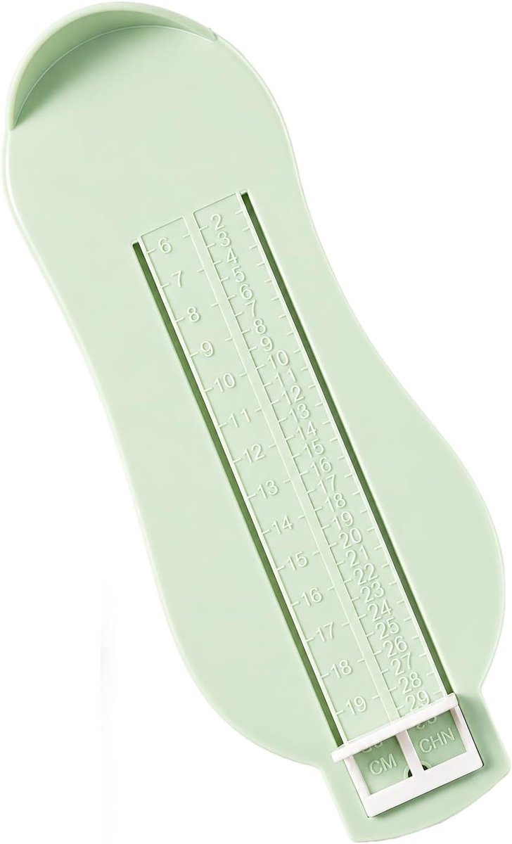 Kinder voetmeter - maat 2 tot 30 - groene kleur - nauwkeurige meting voor schoenmaat - ShopVlot