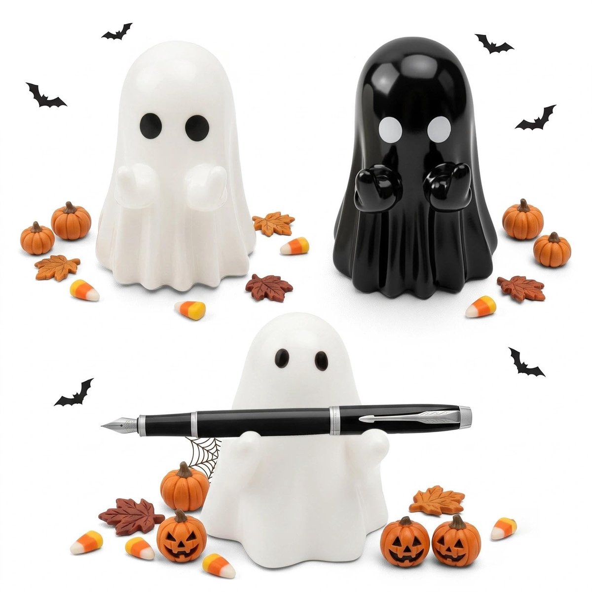 Solidchoice - Spookvormige Pennenhouders Set van 3 voor Halloween
