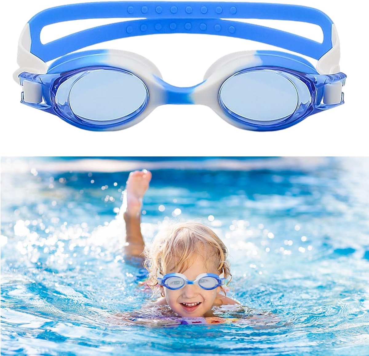 Zwemgoggles kinderen - anti-fog siliconen - UV-bescherming - helder zicht tijdens het zwemmen - ShopVlot