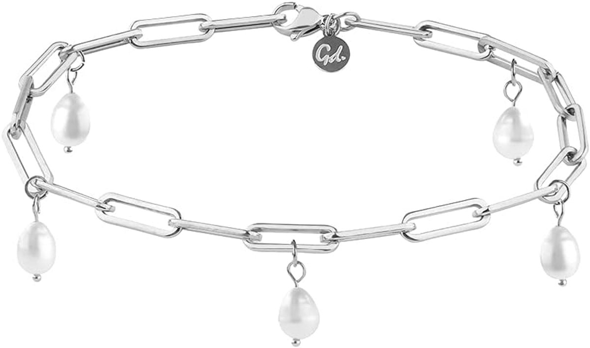 Enkelband voor vrouwen - Verstelbaar formaat - Echte zoetwaterparels - Waterproof voor dagelijks gebruik - ShopVlot