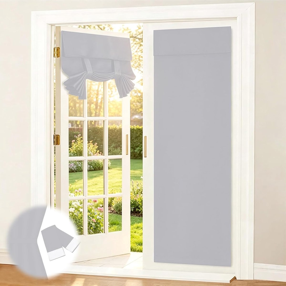Rolgordijn ondoorzichtig 173 x 66 cm - grijs - thermische verduistering - voor privacy en comfort - ShopVlot