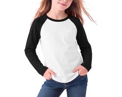 Meisjes tops lange mouwen - Raglan Color Block - Casual schoolkleding - Perfect voor dagelijks gebruik - ShopVlot