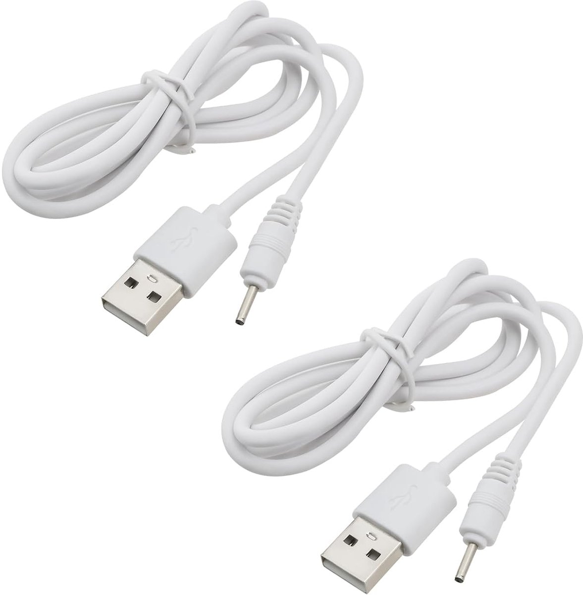 USB DC Oplader Kabel 2 Stuks - 1M Wit - Compatibel met Huion en UGEE Tablets - Ideaal voor het opladen van tekenpennen - ShopVlot