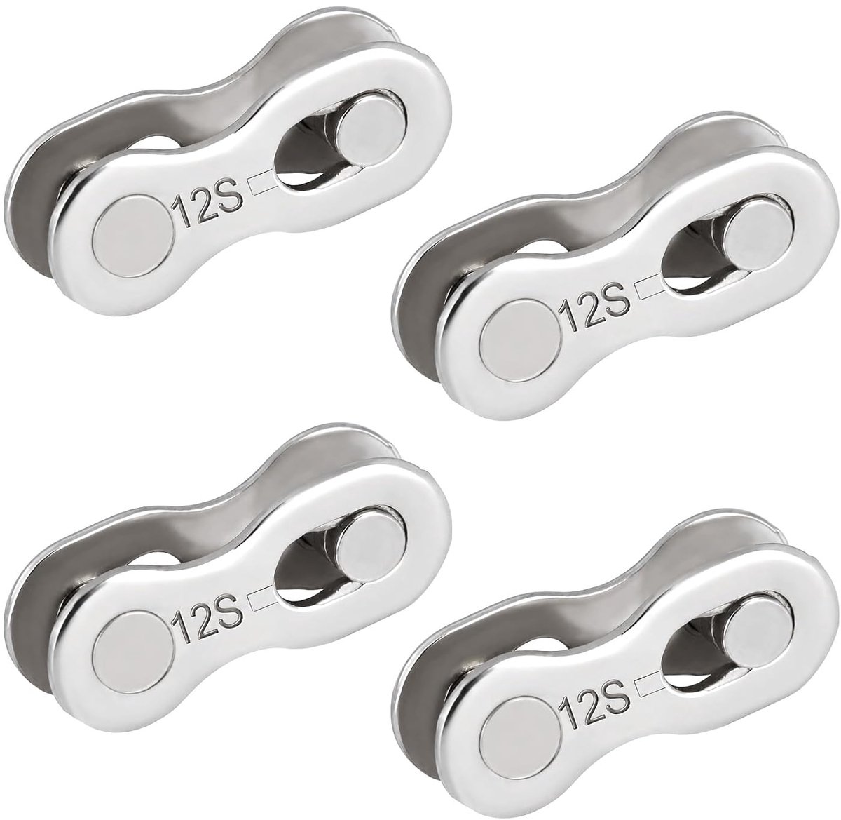 4 paar kettingsloten, 12 versnellingen, compatibel met Shimano en SRAM fietskettingen, roestvrije verbindingsschakels - ShopVlot