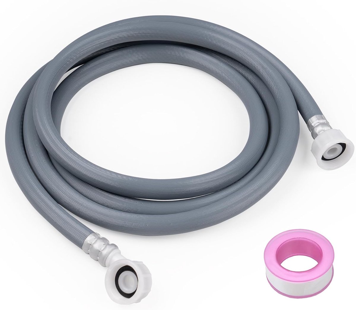 ilauke Washing Machine Hose and Dishwasher Hose Extension, 2.5m Cold Water Inlet Hose 6M with PTFE Tape, 3/4 inch - ShopVlot