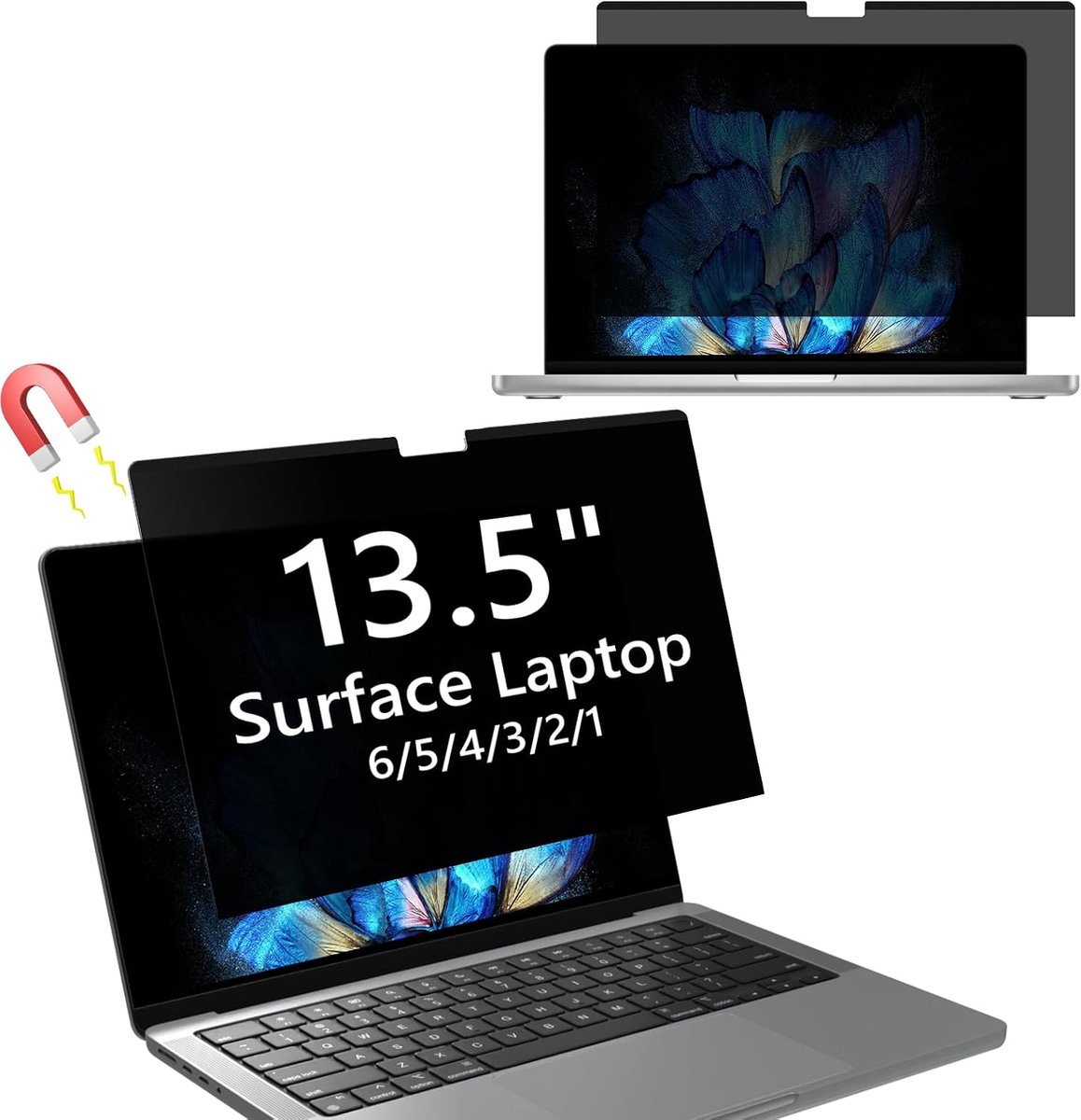 Magnetic Privacy Filter for 13.5 Inch Surface Laptop 6/5/4/3/2/1, Detachable Anti-Spy, Anti-Glare, Scratch-Resistant - ShopVlot
