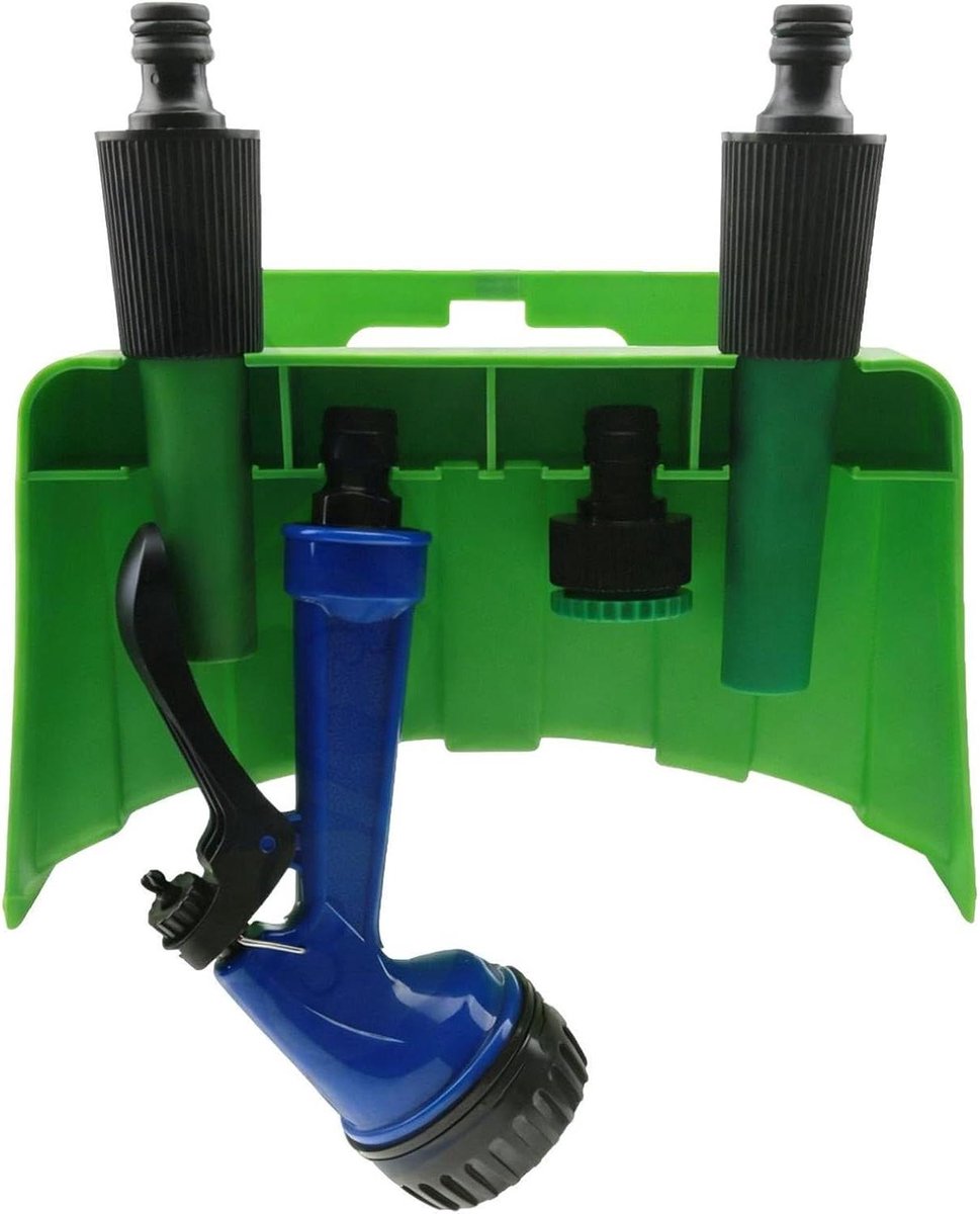 Tuinslanghouder Wandbeugel - Slang Hanger - Opgeruimd Tuinieren - Weerbestendig PP Materiaal - 23 x 16 x 14 cm - Groen
