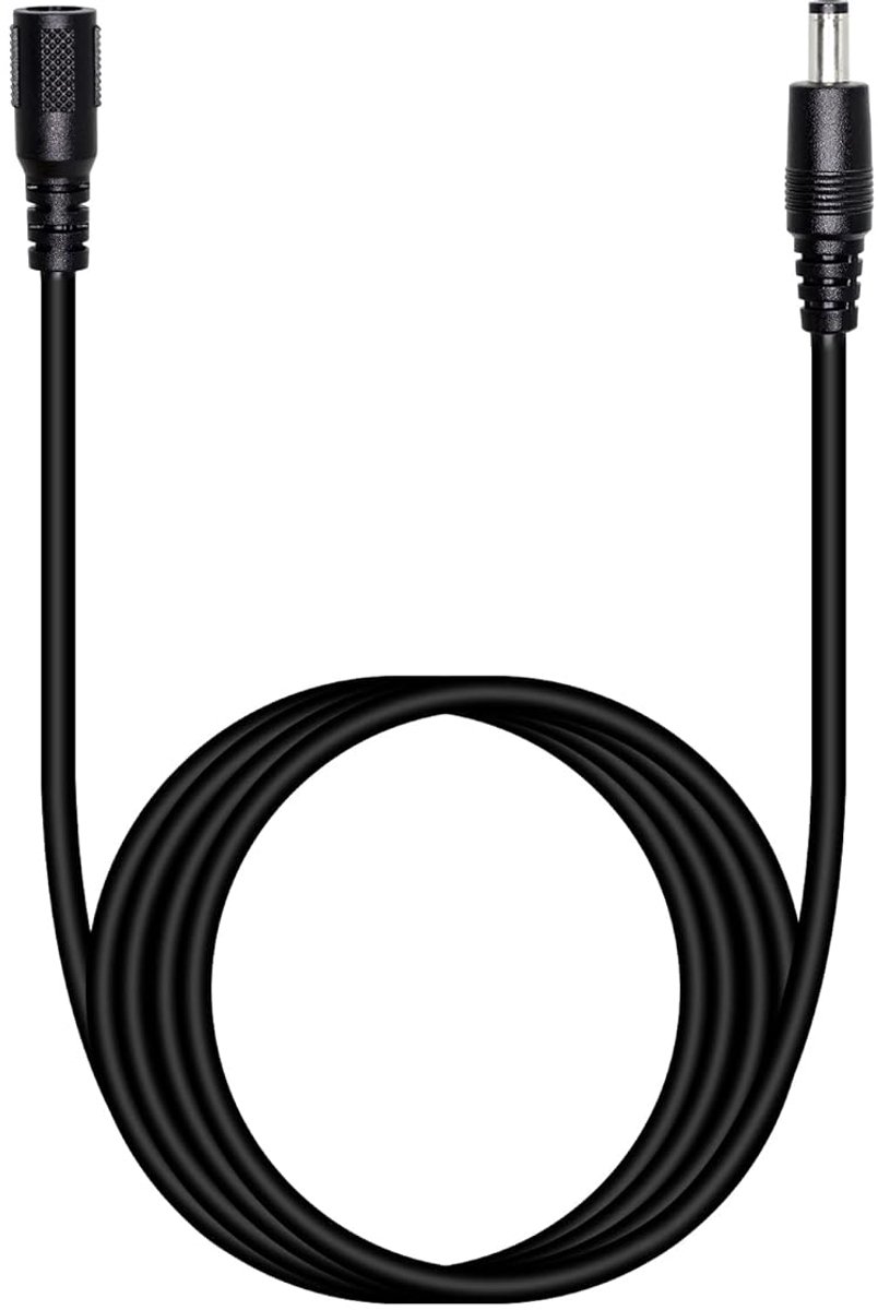 DC 5.5mm x 2.5mm Plug to 5.5mm x 2.1mm Jack Extension Cable for Surveillance Camera, CCTV (2m) - ShopVlot