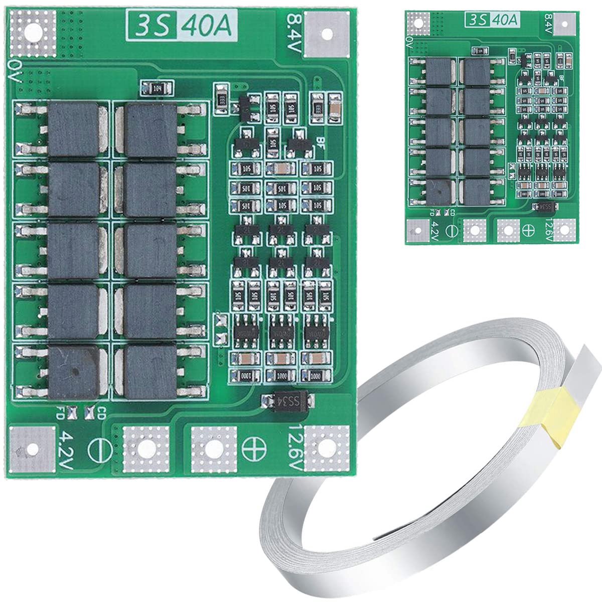 2Pcs 40A 3S PCB Protection Board Li-ion Lithium Battery Charger Protection Board Upgraded Edition with Nickel Strip - ShopVlot