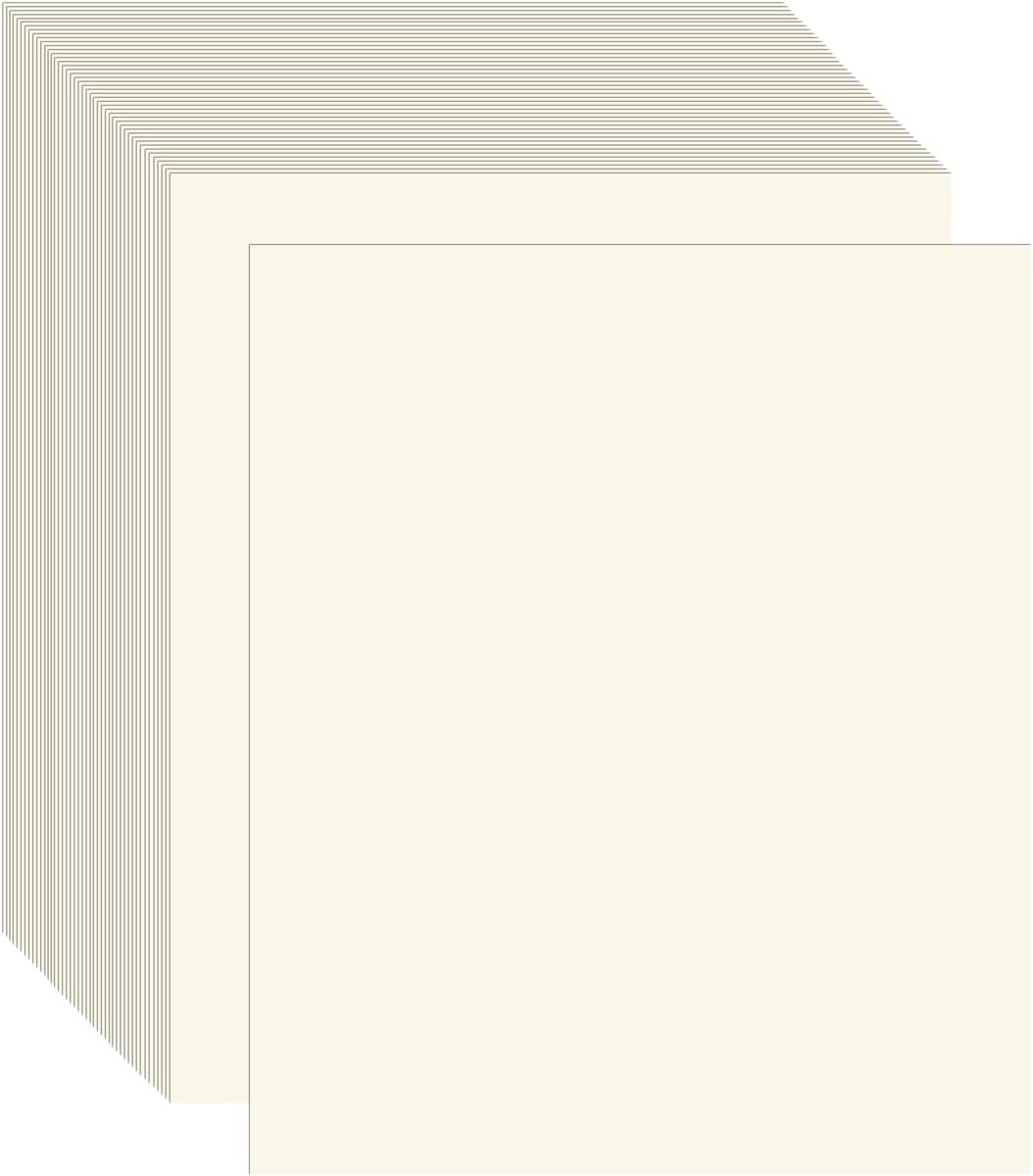100 vellen ivoor crème kaart papier printer A4 gekleurd papier, 120 gsm ambachtelijke kaart voor afdrukken, kopiëren - ShopVlot