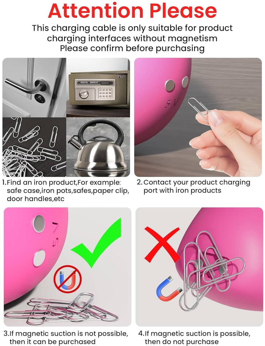 USB Magnetic Charger USB DC Charger Cable 2.6ft/80cm Electric Toothbrush Magnetic Replacement Charging Cable - ShopVlot