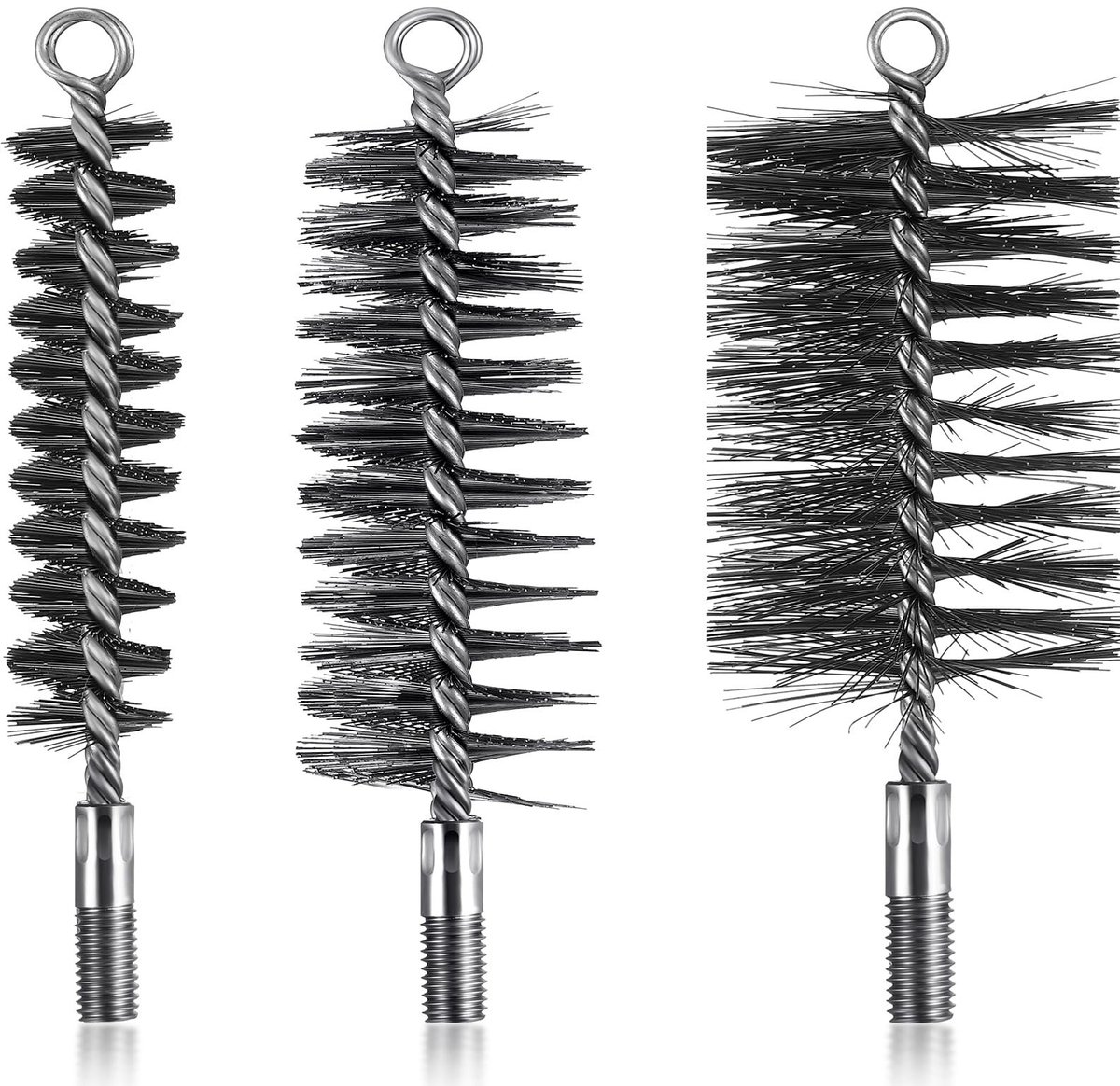 Solidchoice - Set van 3 Schoorsteenreinigingsborstels voor Stookpijpen