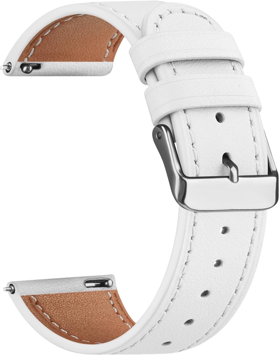 Vancle 20 mm Leather Watch Strap for Men Women Soft Breathable Leather Sport Quick Release Replacement Strap for 20 mm - ShopVlot