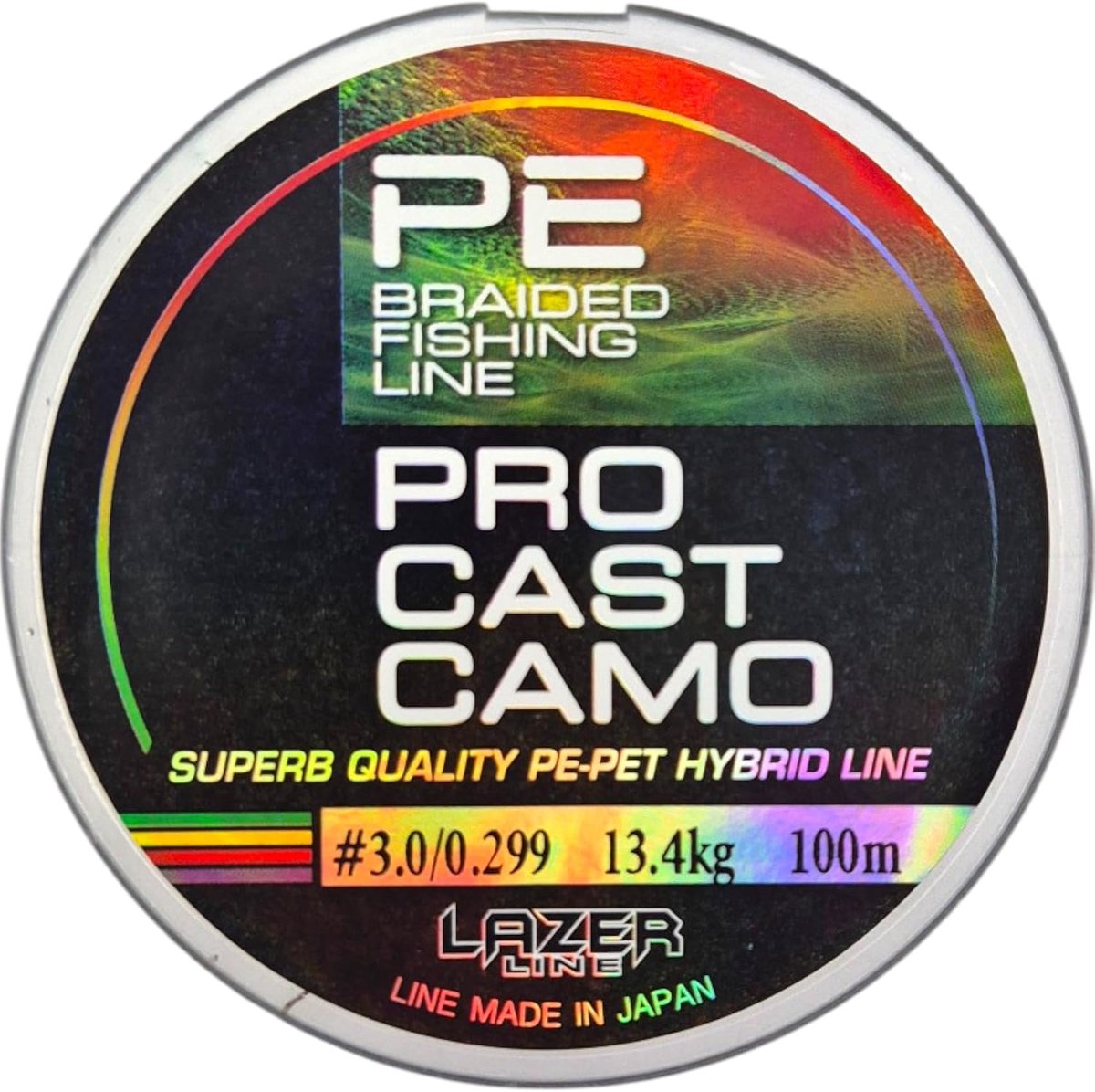 PRO CAST Fishing line braided PE-PET X4 100 m DIA0,290 mm test 13.4 kg - ShopVlot
