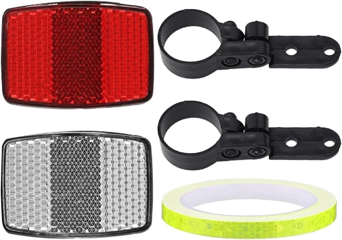 Pack of 5 Bicycle Reflectors Front and Rear Bicycle Reflector Front Reflector for Mountain Bike Motorcycle - ShopVlot