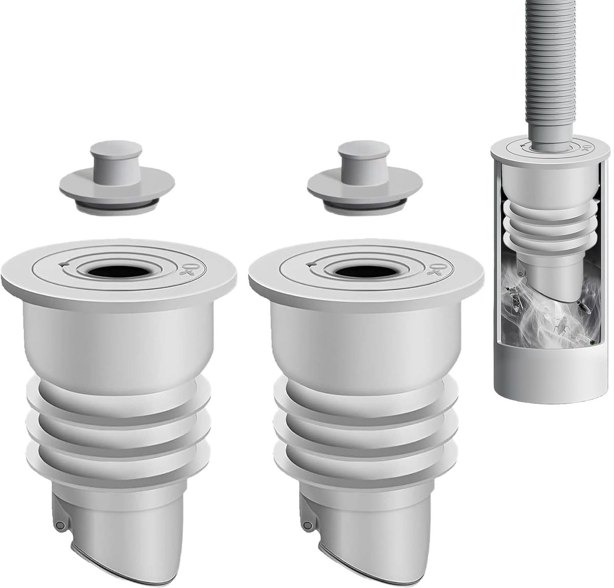 Solidchoice - Set van 2 Afvoer Odour Stoppers voor Wasmachine