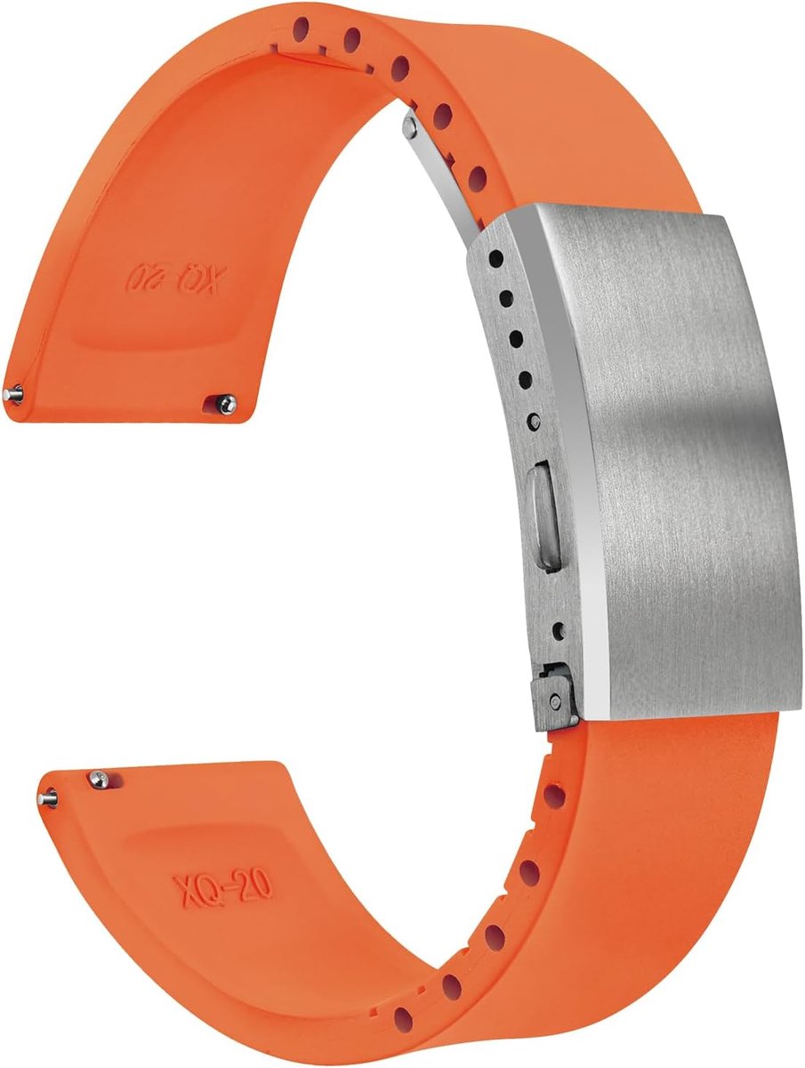 Horlogeband FKM Rubber 18-22mm - Snelle bevestiging - Zacht en comfortabel - Ideaal voor dagelijks gebruik - ShopVlot