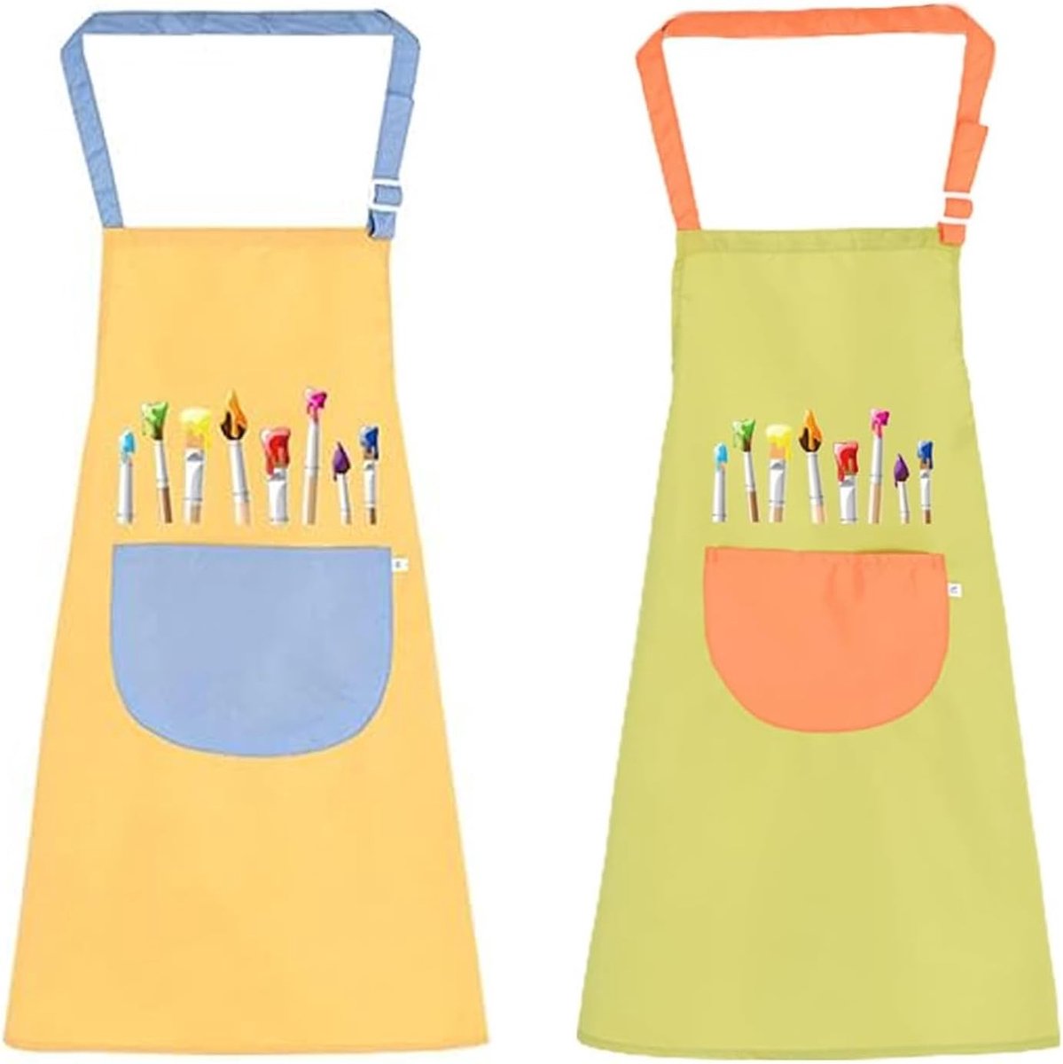 Schort voor kinderen - 2 stuks - geschikt voor schilderen en knutselen - beschermt kleding - ShopVlot