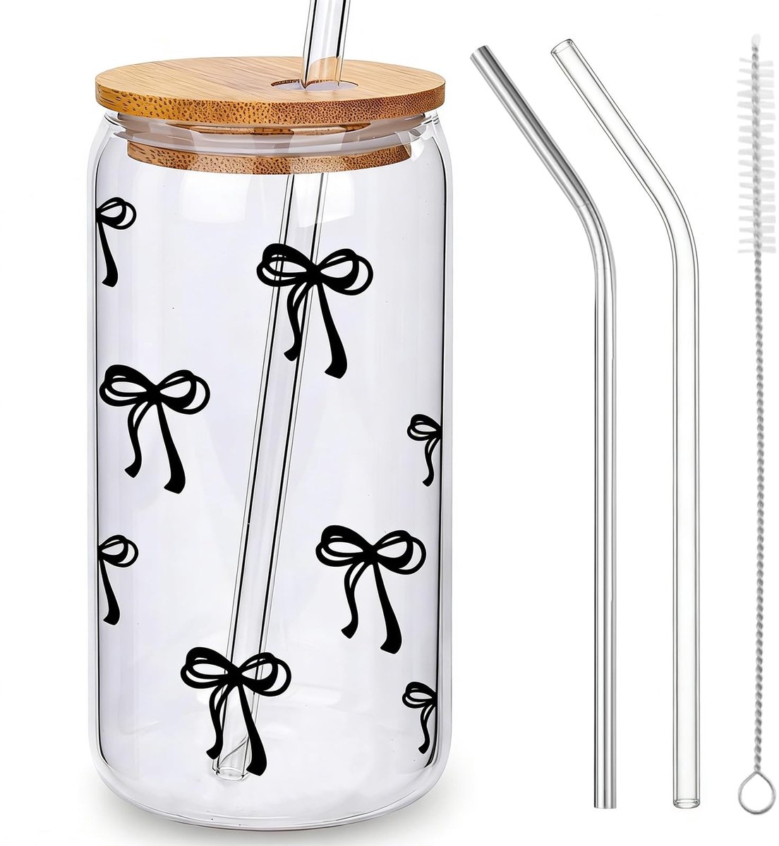 Solidchoice - Drinkglas met Rietje en Deksel voor Iced Coffee en Matcha