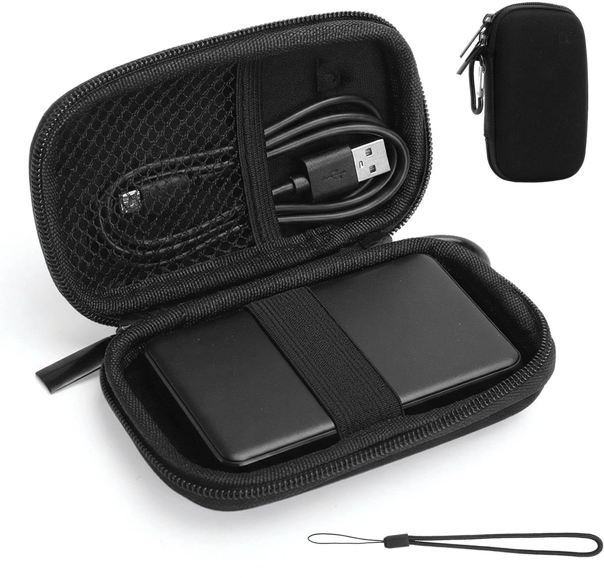 Solidchoice - Beschermtas voor Draagbare Externe SSD's met Hard Shell
