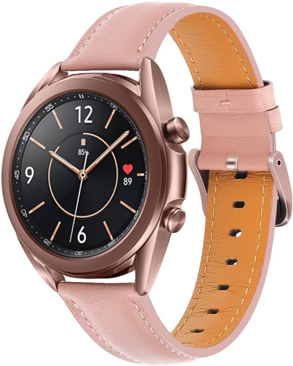 Horlogeband voor Galaxy Watch 3 - Leren band - Hoogwaardige koeienhuid - Stijlvolle vervangband voor dames - ShopVlot