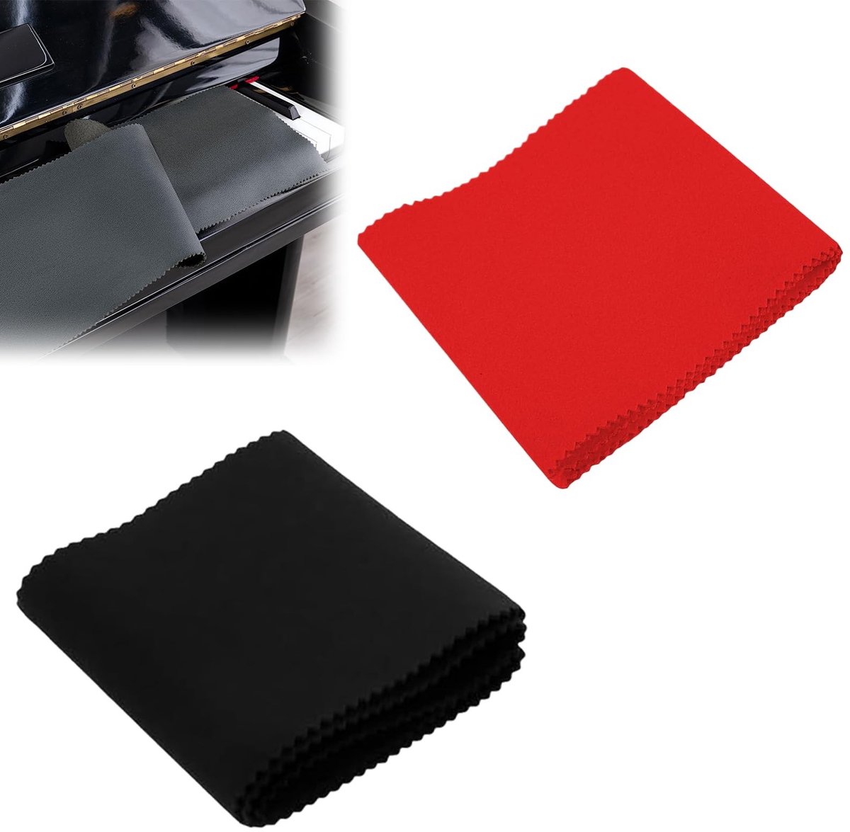 Solidchoice - 2 Stuks Pianotoetsenbordafdekking Stofdicht 125x15cm