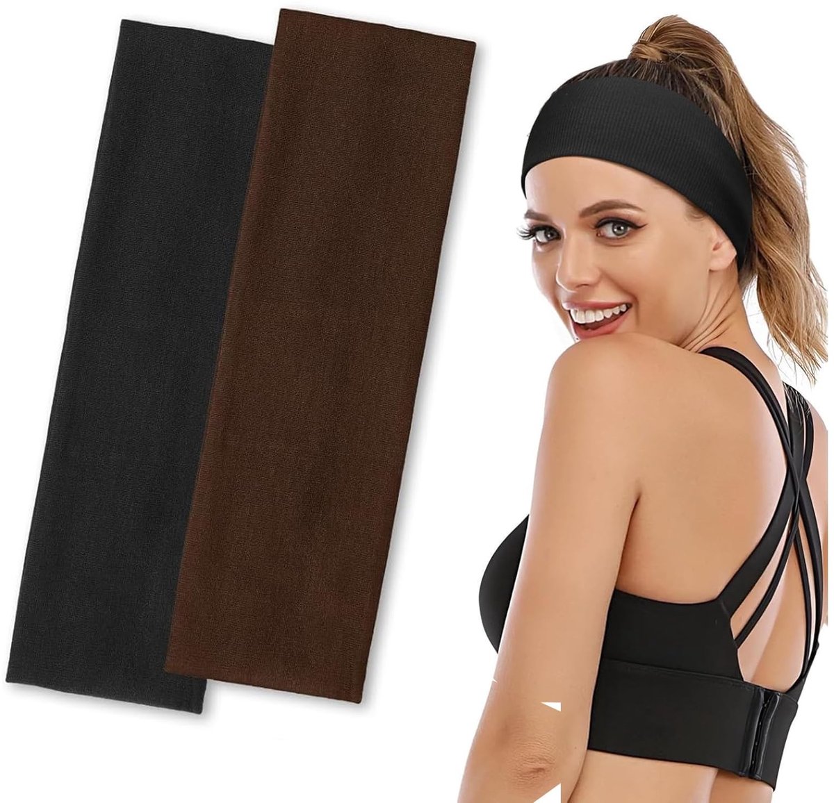 Solidchoice - Elastische Sporthaarband voor Dames, Zacht en Comfortabel
