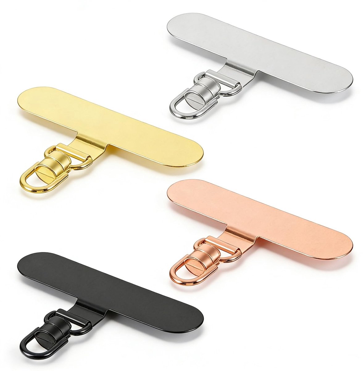 Solidchoice - Set van 4 Mobiele Telefoon Lanyards met Rotatie
