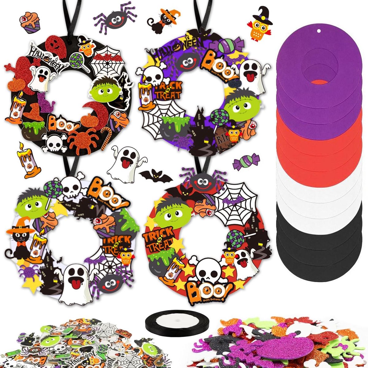 Solidchoice - 8 Delige Halloween Wreath Creatieve Set voor Kinderen