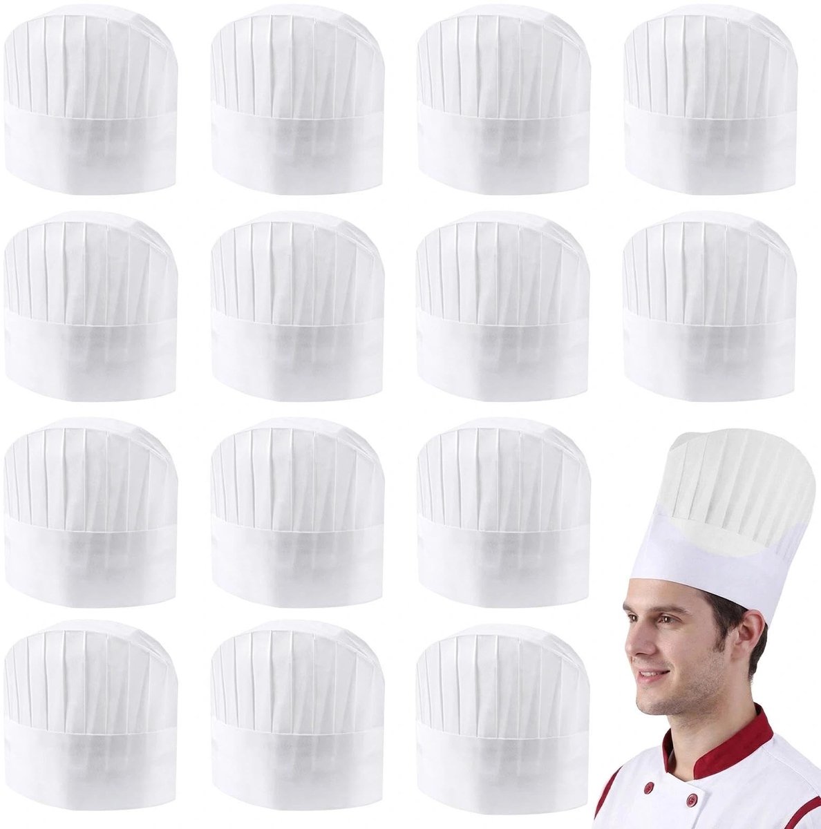 Solidchoice - Wegwerpkoksbuisjes Set van 15 voor Keuken en Catering