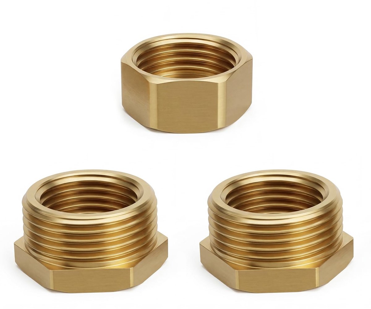 Solidchoice - Messing Verloopstuk 1/2 naar 3/4 Inch Adapterset