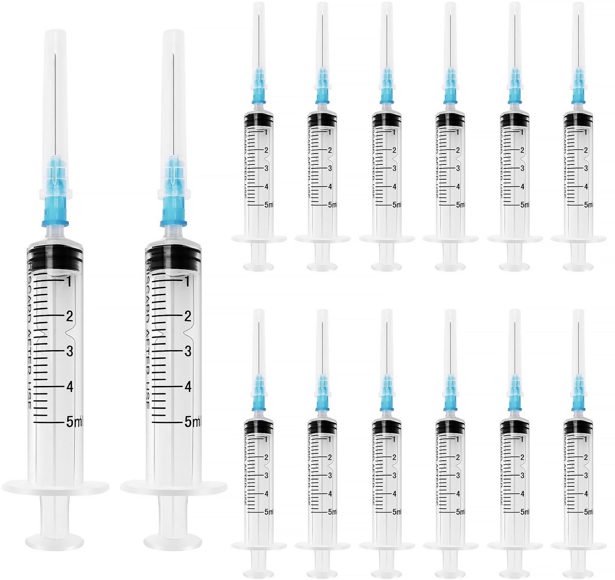 Solidchoice - Set van 30 Plastic Spuiten 5 ml met Deksel