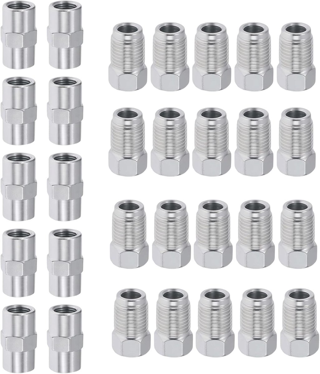Remleidingsverbinder M10x1 - 20 schroefverbindingen en 10 verbindingsstukken - Voor Ø4,75 mm remleidingen - ShopVlot