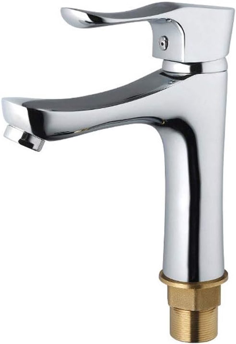 Kraan voor warm en koud water - Koperen wastafelkraan - Keramisch ventiel - Waterbesparend gebruik - ShopVlot