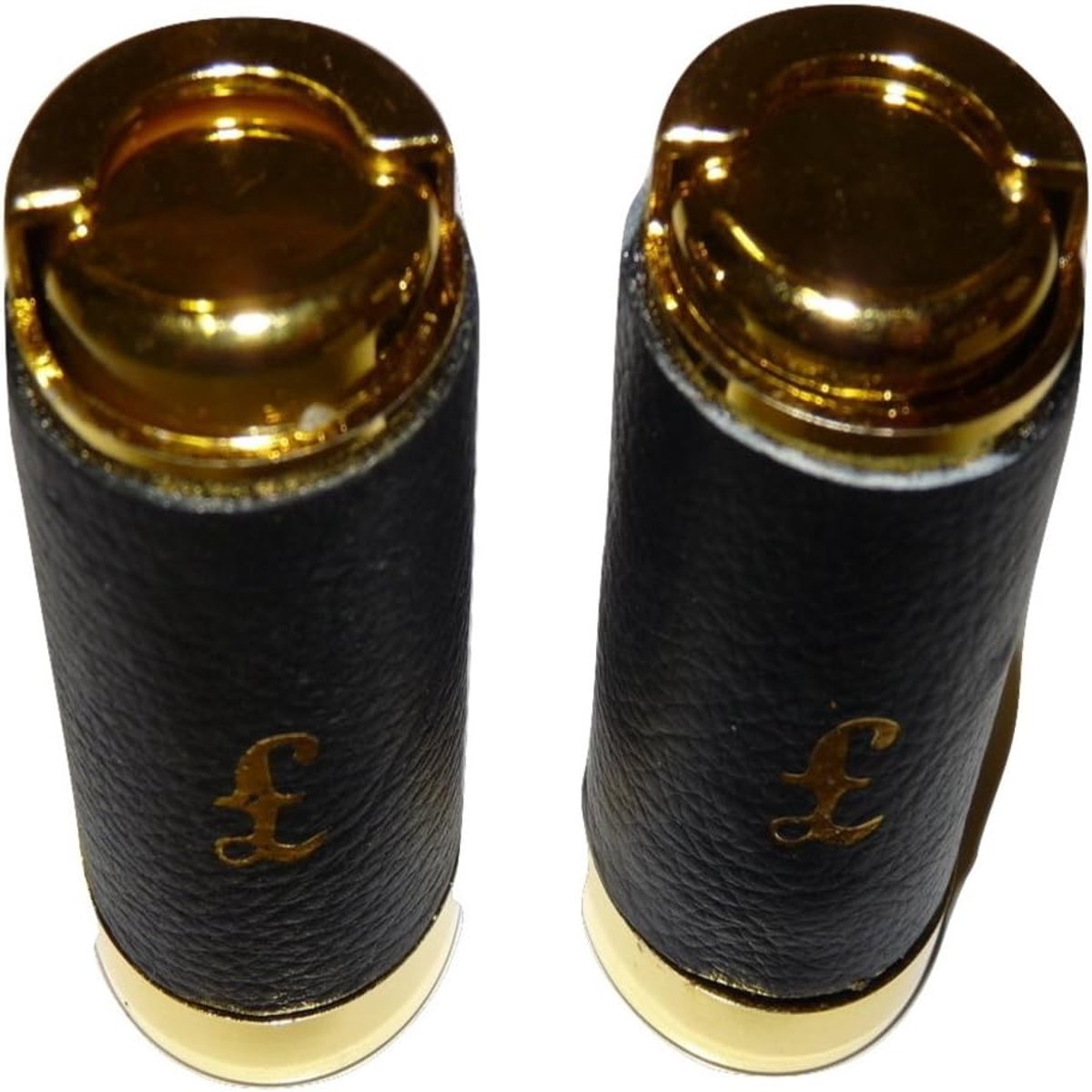 £1 munt houders - 2 houders - goud & zwart - ideaal voor verzamelingen - ShopVlot